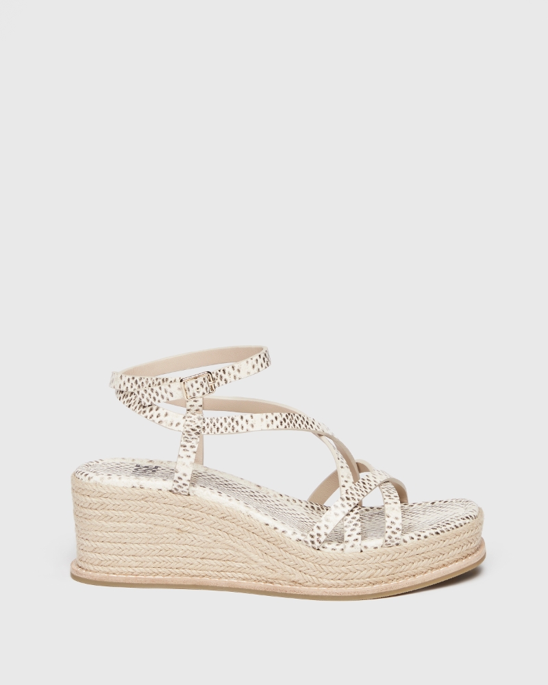 Juliann Wedge - Natural Multi Leather